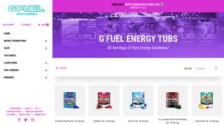 G FUEL Tubs - Energy Drink & Supplement Tubs for Gamers