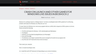 Crash on Launch and other Games for Windows Live Issues in ...