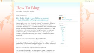 How To Blog: How To Fix Windows Live ID Sign-in Assistant ...