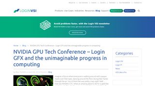 NVIDIA GPU Tech Conference – Login GFX and the unimaginable ...