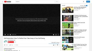 Golf Instruction | How To Perfect Your Take Away in Your Golf Swing ...