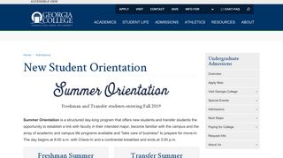 New Student Orientation | Admissions | Georgia College