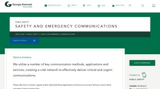 Safety and Emergency Communications | Georgia Gwinnett College