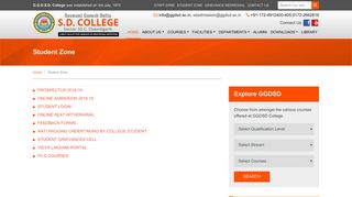 Student Zone - GGDSD College