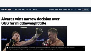 Alvarez wins narrow decision over GGG for middleweight title - Sportsnet