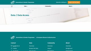 Data Access – GGP