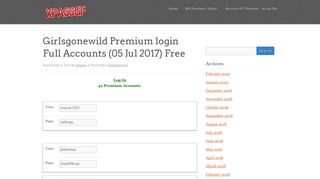 Girlsgonewild Premium login Full Accounts - xpassgf