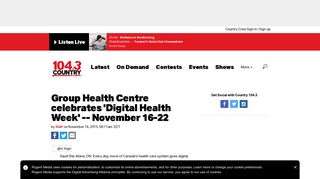 Group Health Centre celebrates 'Digital Health Week' - November ...