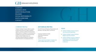 Graham Holdings Company: Investor Overview