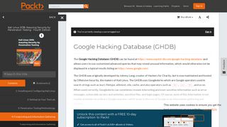 Google Hacking Database (GHDB) - Kali Linux 2018: Assuring ...