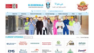 Current Openings | Job Seekers | G.Gheewala