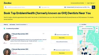 EmblemHealth (formerly known as GHI) Dentists with Verified Reviews ...