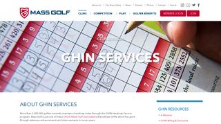 GHIN Handicap Services | Mass Golf