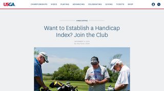 Want to Establish a Handicap Index? Join the Club - USGA