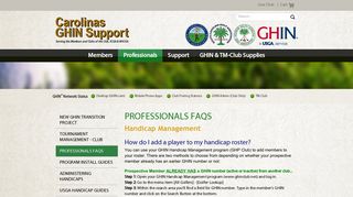 Professionals FAQs - professionals - Carolinas GHIN Support