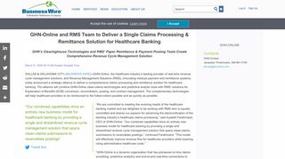 GHN-Online and RMS Team to Deliver a Single Claims Processing ...