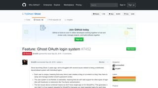 Feature: Ghost OAuth login system · Issue #7452 · TryGhost/Ghost ...