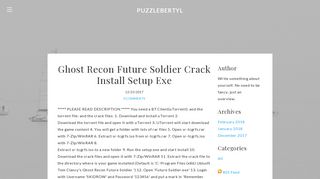 Ghost Recon Future Soldier Crack Install Setup Exe - puzzlebertyl