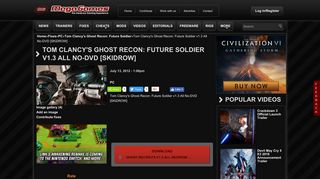 Game Fix / Crack: Tom Clancy's Ghost Recon: Future Soldier v1.3 All ...