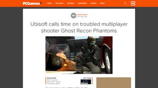 Ubisoft calls time on troubled multiplayer shooter Ghost Recon ...