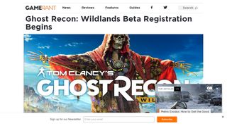 Ghost Recon: Wildlands Beta Registration Begins – Game Rant