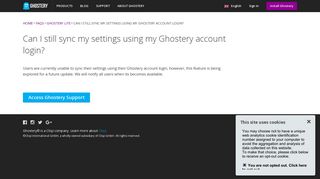 Can I still sync my settings using my Ghostery account login? - Ghostery