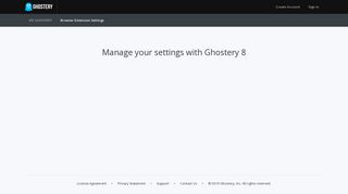 Manage your Ghostery settings