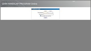 GHP Online Club - GHIN Handicap Program