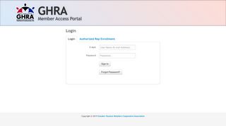 GHRA Member Portal
