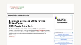www.ghris.go.ke civil servant payslip Archives - InformationCradle