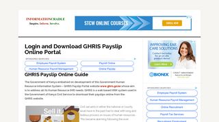 Login and Download GHRIS Payslip Online Portal - Kenya