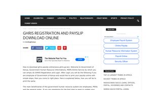 GHRIS REGISTRATION AND PAYSLIP DOWNLOAD ONLINE ...