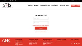 Member Login - GHS Federal Credit Union