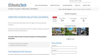 Greater Hudson Valley MLS (GHVMLS) | RealtyTech