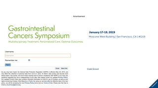 User login - Gastrointestinal Cancers Symposium