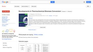 Developments in Thermochemical Biomass Conversion: Volume 1 /