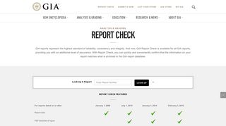 GIA - Report Check