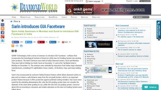 Sarin introduces GIA Facetware - DiamondWorld.Net