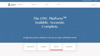 The EPIC Platform | Bank Account Verification Software | GIACT