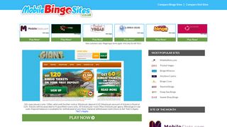 Giant Bingo Review | Bingo Games - Mobile Bingo Sites