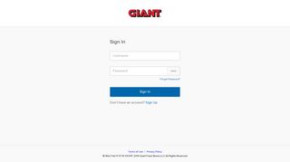 Account Login - Giant Food Stores