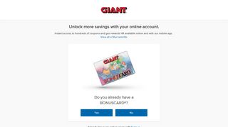 Sign Up - Giant Food Stores