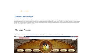 Gibson Casino Login | casinologin