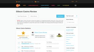 Gibson Casino Review & Ratings by Real Players - 2019