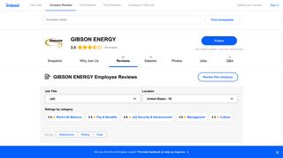 Working at GIBSON ENERGY: Employee Reviews | Indeed.com