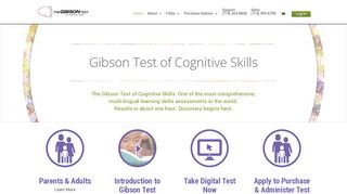 The Gibson Test of Cognitive Skills