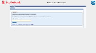 Scotiabank Secure Email Service :: Registration