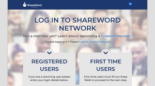 ShareWord Network | Login