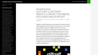 Giffgaff: Customer Service Phone Numbers and Help