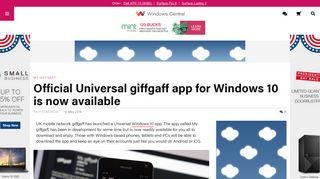 Official Universal giffgaff app for Windows 10 is now available ...